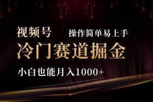 2024视频号三国冷门赛道掘金，操作简单轻松上手