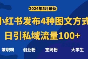 最新小红书发布这四种图文，日引私域流量100+不成问题