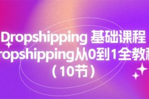 Dropshipping 基础课程，Dropshipping从0到1全教程