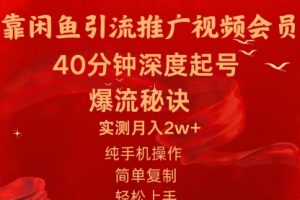 闲鱼暴力引流推广视频会员，能做到日入2W+，操作简单