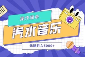 汽水音乐人计划单号月入5000+可放大