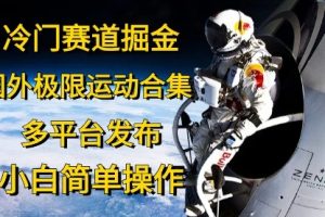 冷门赛道掘金，国外极限运动视频合集，多平台发布