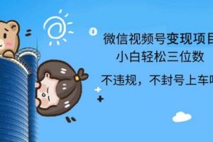 2024最新微信视频号，0撸项目，自己玩，小白轻松日入三位数