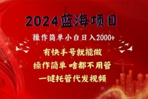 网盘拉新，操作简单小白日入2000+，一键托管代发视频