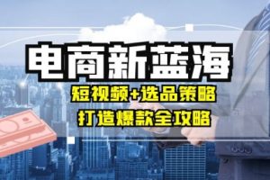 商家必看电商新蓝海：短视频+选品策略，打造爆款全攻略，月入10w+