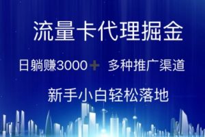 流量卡代理掘金 日躺赚3000+ 多种推广渠道