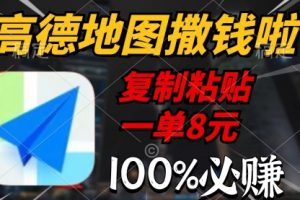 高德地图撒钱啦，复制粘贴一单8元，一单2分钟