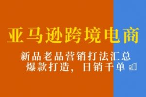 亚马逊跨境电商：新品老品营销打法汇总，爆款打造，日销千单