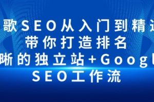 谷歌SEO从入门到精通 带你打造排名 清晰的独立站+Google SEO工作流
