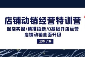 店铺动销经营特训营：起店实操/精准拉新/0基础开店运营/店铺动销全面升级