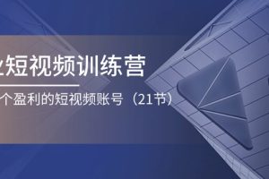 企业短视频训练营：打造一个盈利的短视频账号