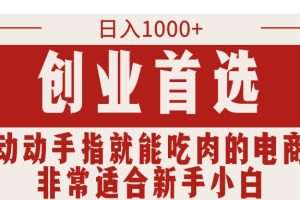 只需动动手指就能吃肉的电商项目，日入1000+