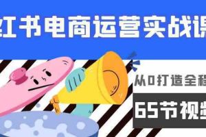 小红书电商运营实战课，从0打造全程实操（65节视频课）