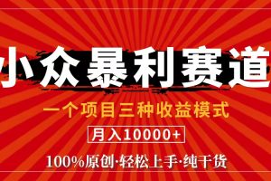 视频号小众赛道 100%原创