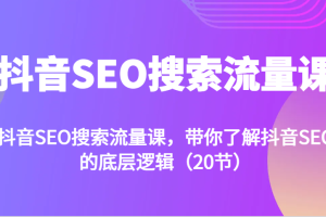 抖音 SEO 全攻略：从基础知识到高级霸屏技巧 20 天课程