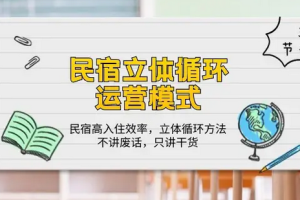 民宿 立体循环运营模式：民宿高入住效率，立体循环方法，只讲干货（32节）