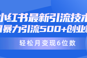 24年最新引流，一天轻松日引500+创业粉