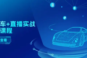 二手车+直播实战运营课程：直播推荐/短视频推荐/千川投放/直播全流程