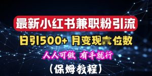 小红书素人爆粉秘籍：日引 500 + 粉丝教材