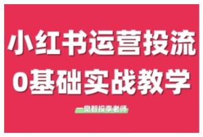 小红书运营投流实战课：广告投放从 0 到 1 全掌握，学完即刻开启投放之旅