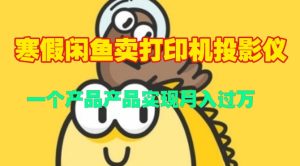 寒假闲鱼赚钱攻略：卖打印机、投影仪，一个产品实现月入过万！