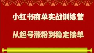 小红书商单实战训练营：新手如何变现，从起号到稳定接单全攻略！