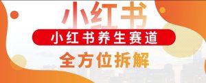 小红书养生赛道掘金玩法全解析：小白友好，轻松月入过万，健康财富双丰收