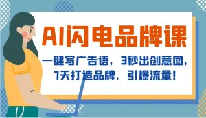 AI 雷电品牌塑造神器课程：一键广告词创意图，7 天品牌引爆流量，商业奇迹开启