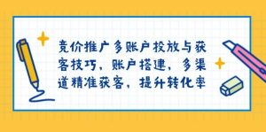 百度竞价推广多帐户推广与拓客方法，帐户构建，多种渠道营销获客，提高转化率