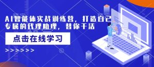 AI智能体实战演练夏令营，创造自己专属代理商助手，为你干活儿