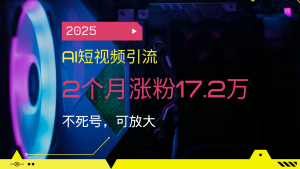 2025AI短视频营销，2个月增粉17.2万，不死号，可变大