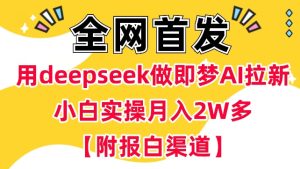 用deepseek做即梦Ai引流 新手实际操作月入了W 【附开通抖音小店方式】