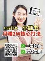 小红书的月赚2W个核心玩法，15天打造快速挣钱小红书账号