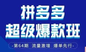 拼多多平台超级爆款班64期面授课材料3月28-29号pdf和知识结构图