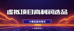 虚拟资源项目高收益选款方式，搞好门店盈利1W ，可多店增长盈利