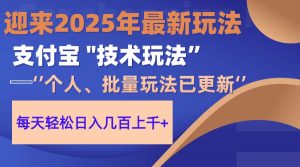 2025支付宝钱包分为全新游戏玩法、一部手机、新手轻轻松松日收好几百＋