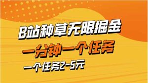 b站种树暴力行为掘金队，一分钟一个任务，一个任务2-5元