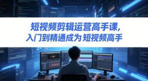 短视频剪辑运营高手课，入门到精通变成短视频高手