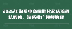 2025年淘宝电子商务规范化出单步骤私人教练班，淘宝营销推广视频教学