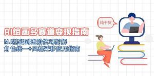 AI绘画多赛道变现指南：MJ基础到进阶技巧拆解，角色统一+风格迁移应用指南