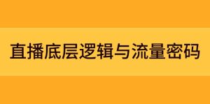直播间底层思维与流量登陆密码：精准定位实体模型 实例拆卸，极速流承揽与数据优化攻略大全