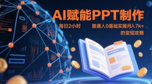 AI创变PPT制做，每日2钟头，平常人0基本实际操作月入7k 的转现攻略大全