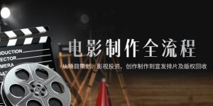 影视制作全过程，从项目方案、电影投资、写作制作到电影宣传电影排片及著作权回收利用