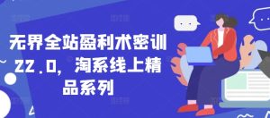 无界全站盈利术密训.，淘系线上精品系列
