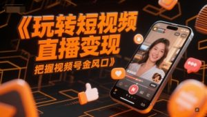 轻松玩短视频带货转现，掌握微信视频号金出风口