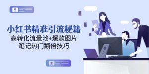 小红书的精准引流方法秘笈，高转化流量入口 爆款图片，手记受欢迎翻番方法