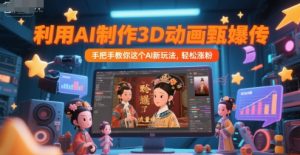 利用AI制作3D动画甄嬛传，流量爆了，手把手教你这个AI新玩法，轻松涨粉