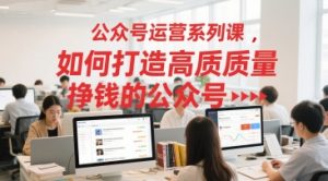 公众号运营系列课，如何打造高质量挣钱的公众号