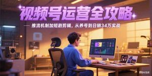 2025视频号运营全攻略，推流机制加短剧剪辑，从养号到日销34万实战