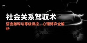 2025人际关系掌控术，语言表达雕刻与级别操纵，心理博弈全面解析